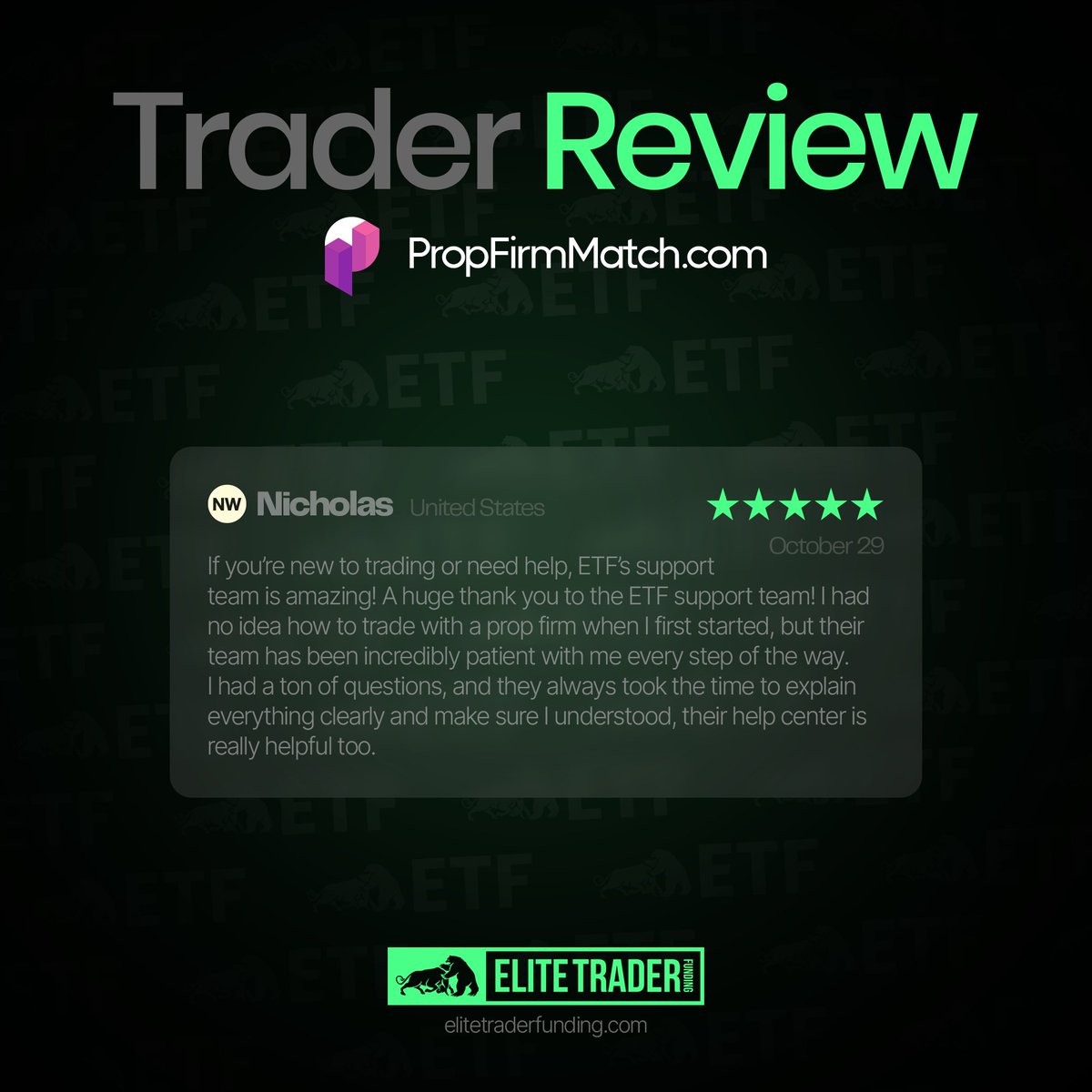EliteTraderFund's tweet photo. ๐ Testimonial Spotlight! ๐
"If youโre new to trading or need help, ETFโs support team is amazing!"
Join us to experience the support that makes a difference in your trading journey!
#EliteTraderFunding #ELITEMAS https://t.co/npDEKeOAFt