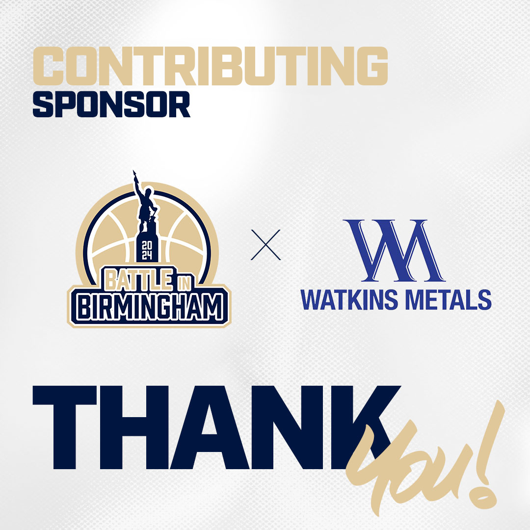 Huge thanks to <a href="/watkinsmetals/">Watkins Metals</a> for helping build a stronger Birmingham and for their sponsorship in supporting Battle in Bham. Together, we’re shaping an event we won’t forget. 🏀🔥 #BattleInBham
