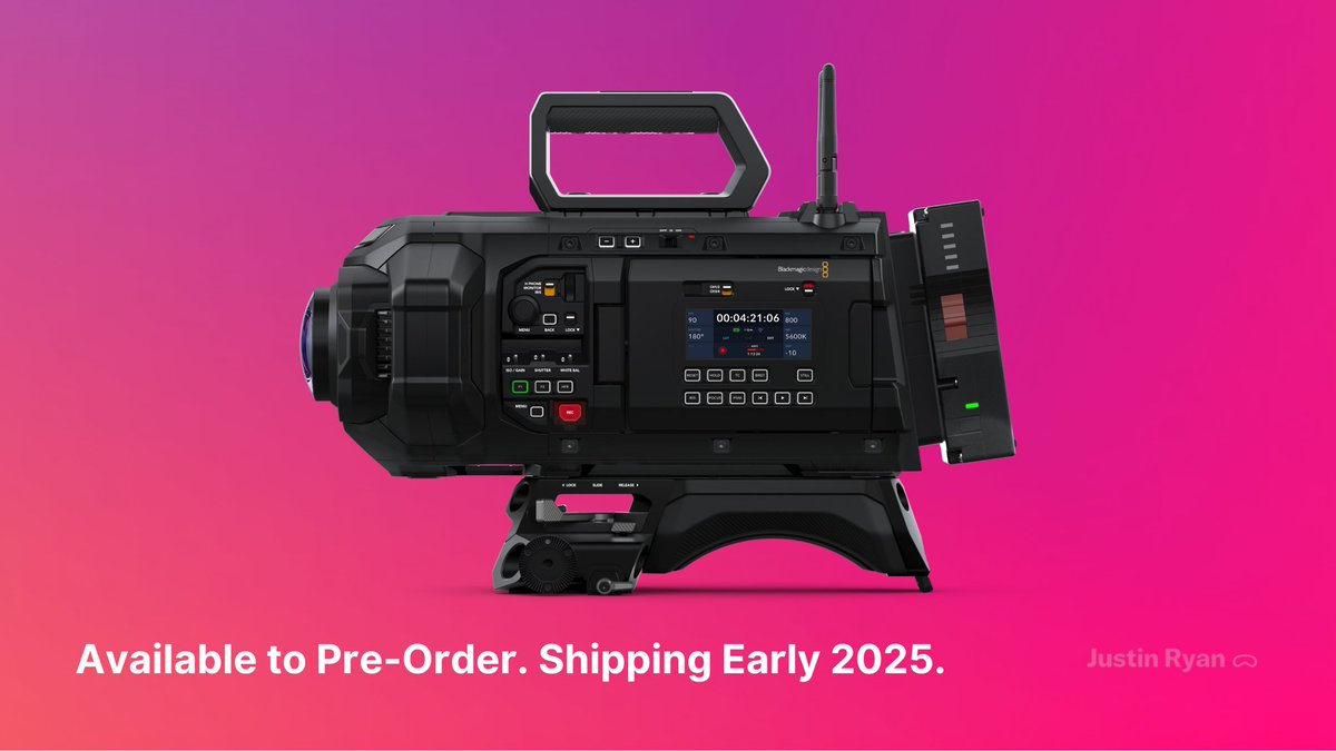 The wait is over. Blackmagic’s URSA Cine Immersive, built for Apple Immersive Video on Vision Pro, is available to pre-order!

Priced at $29,995. Shipping early 2025.
Delivers seamless 180° 8K 3D production.