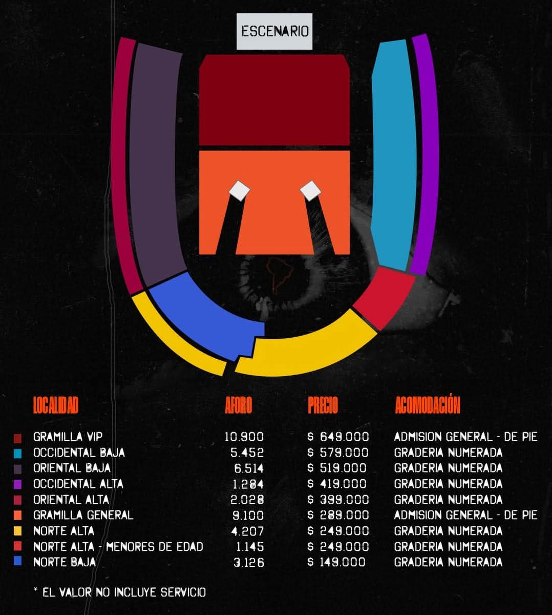 bamcamaleon's tweet photo. #SystemOfADown vuelve a colombia
Precios de Boleteria! https://t.co/kOM1Hza12H