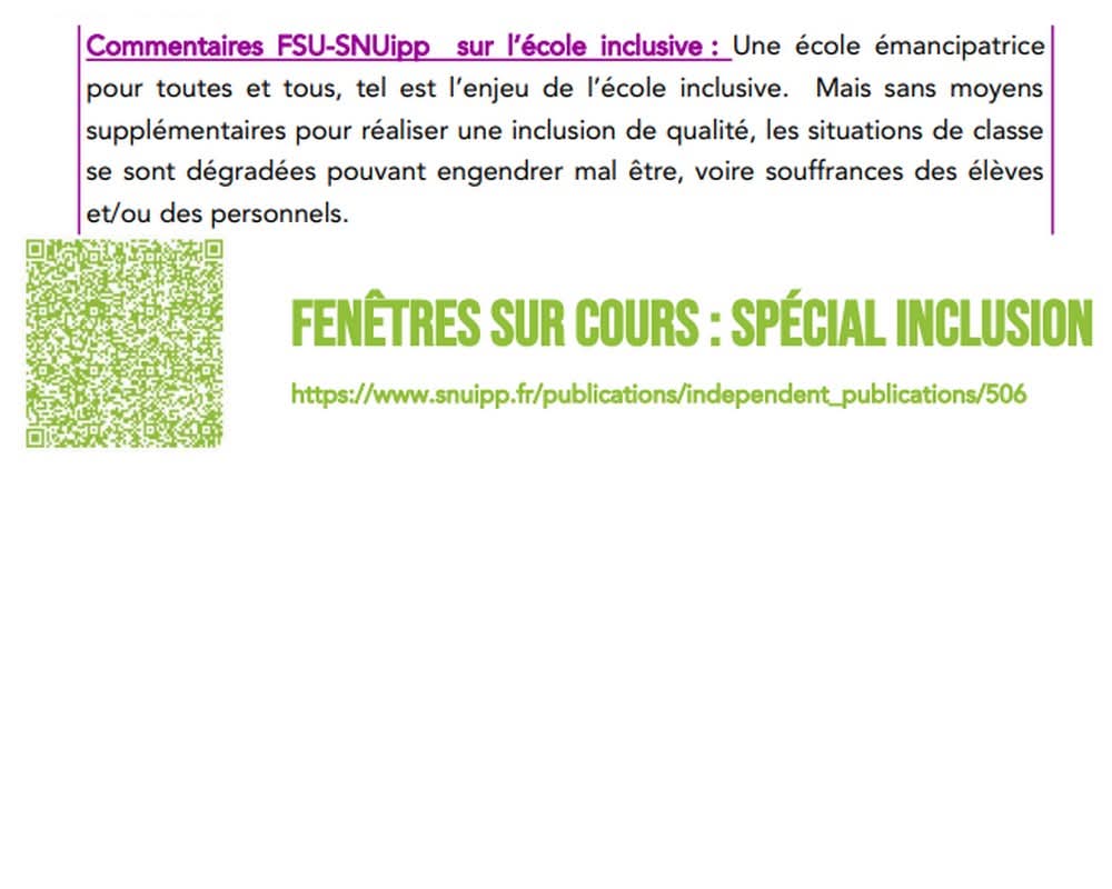 73_fsu's tweet photo. ✅ Enquête 2024 sur les conditions de travail de la FSU-SNUipp 73 : les résultats ! #SNUipp #FSUSNUipp
A découvrir chaque jour sur nos réseaux ce mois de décembre 😉
🎬Épisode 16.5 : école inclusive => les revendications du SNUipp 🧐
Livret sur https://t.co/OMf1Znv1V6. https://t.co/6WpsAGwCaM