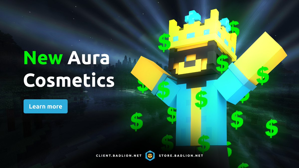 badlionclient's tweet photo. Introducing Auras ✨ Our brand-new cosmetic type!

Glowing particles that will follow you around in-game, that fall, swirl, and shimmer around you, creating a unique visual trail wherever you go! 🔥

Check out our first 2 Aura products: https://t.co/zsXQuIFtRd https://t.co/H3kXGUNQ0b