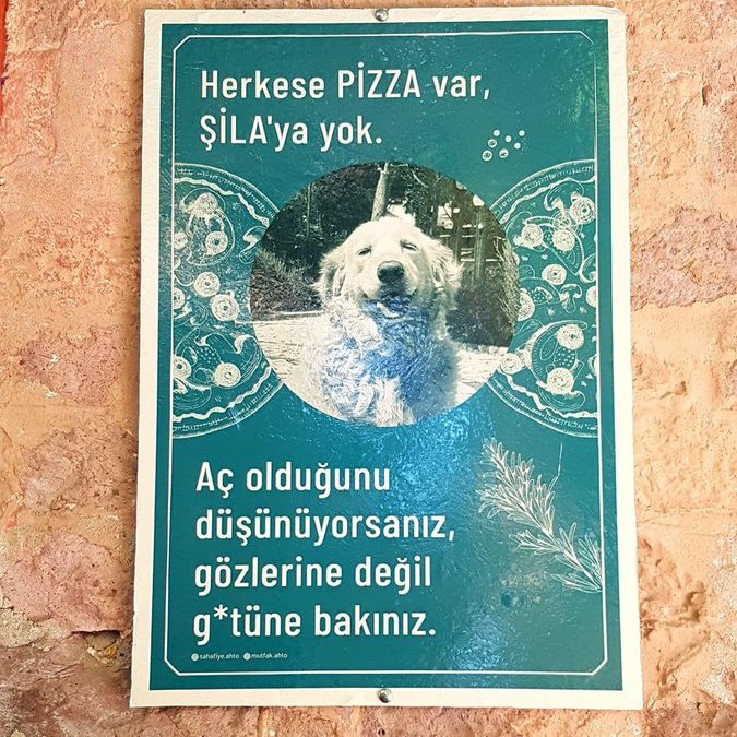 bosunatiklama's tweet photo. Ayvalık'ta bulunan bir pizzacıya asılan not: https://t.co/TS8PnO0whT