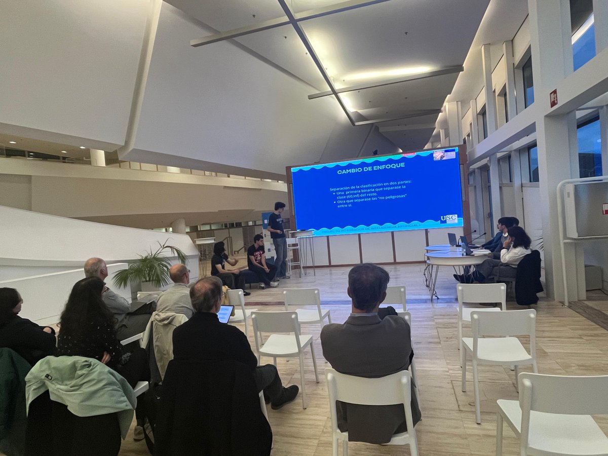 amtega's tweet photo. 👩‍🏫Onte luns e hoxe martes acollemos no @gaiastech as presentacións dos proxectos PIIA 1 do Grao de #IntelixenciaArtificial da @UniversidadeUSC https://t.co/fPHnJ50wDM
