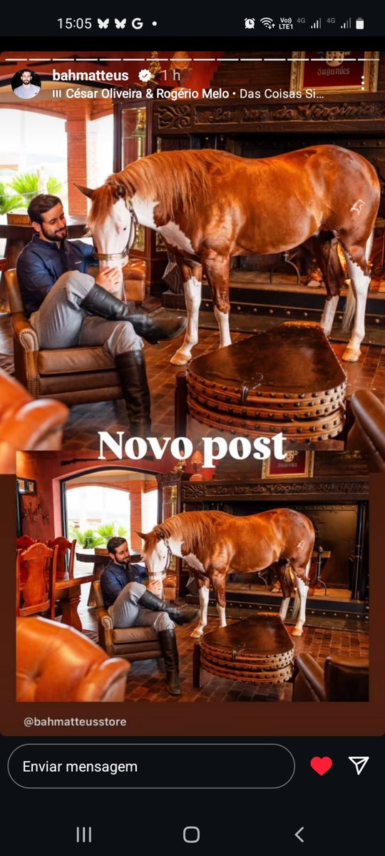 E o Matteus vem aflorando o requinte gaúcho !que foto...