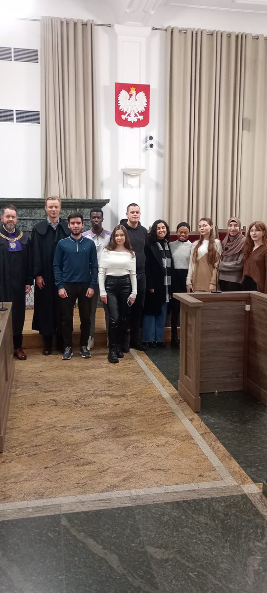 We visited the court of law in Kalisz, Poland 🇵🇱🇪🇺 and practical law lectures were held by Mr. Adam the law attorney as well the lecturer at the university of Kalisz. We thank EU together with Erasmus program for the opportunity granted to us. 🇹🇷🇵🇱🇪🇺🇺🇬<a href="/EUErasmusPlus/">Erasmus+</a> 
<a href="/ktokaratay/">KTO Karatay Üniversitesi</a>