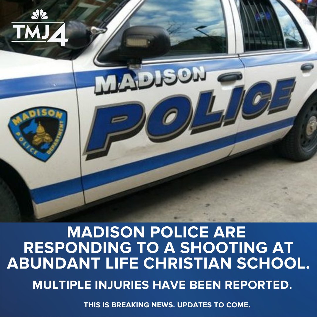 Breaking News: Multiple people have been injured in a shooting at Abundant Life Christian School in Madison. Emergency crews are on the scene. It's unclear how many people were injured or what the extent of those injuries are.

Read More: bit.ly/4fkWCcE