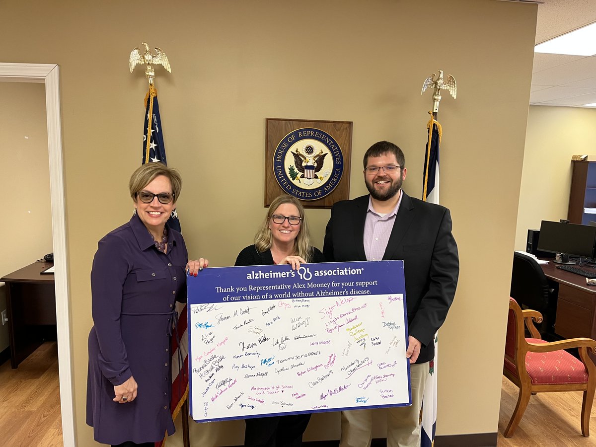 Rep. Alex Mooney (@repalexmooney) on Twitter photo My Morgantown office was please to accept a card from the Alzheimer’s Association thanking me for my support for critical research funding during my time in Congress. Thanks for stopping by and keep fighting! <a href="/alzassociation/">Alzheimer's Association</a> #WVstrong 🇺🇸 My Morgantown office was please to accept a card from the Alzheimer’s Association thanking me for my support for critical research funding during my time in Congress. Thanks for stopping by and keep fighting! <a href="/alzassociation/">Alzheimer's Association</a> #WVstrong 🇺🇸