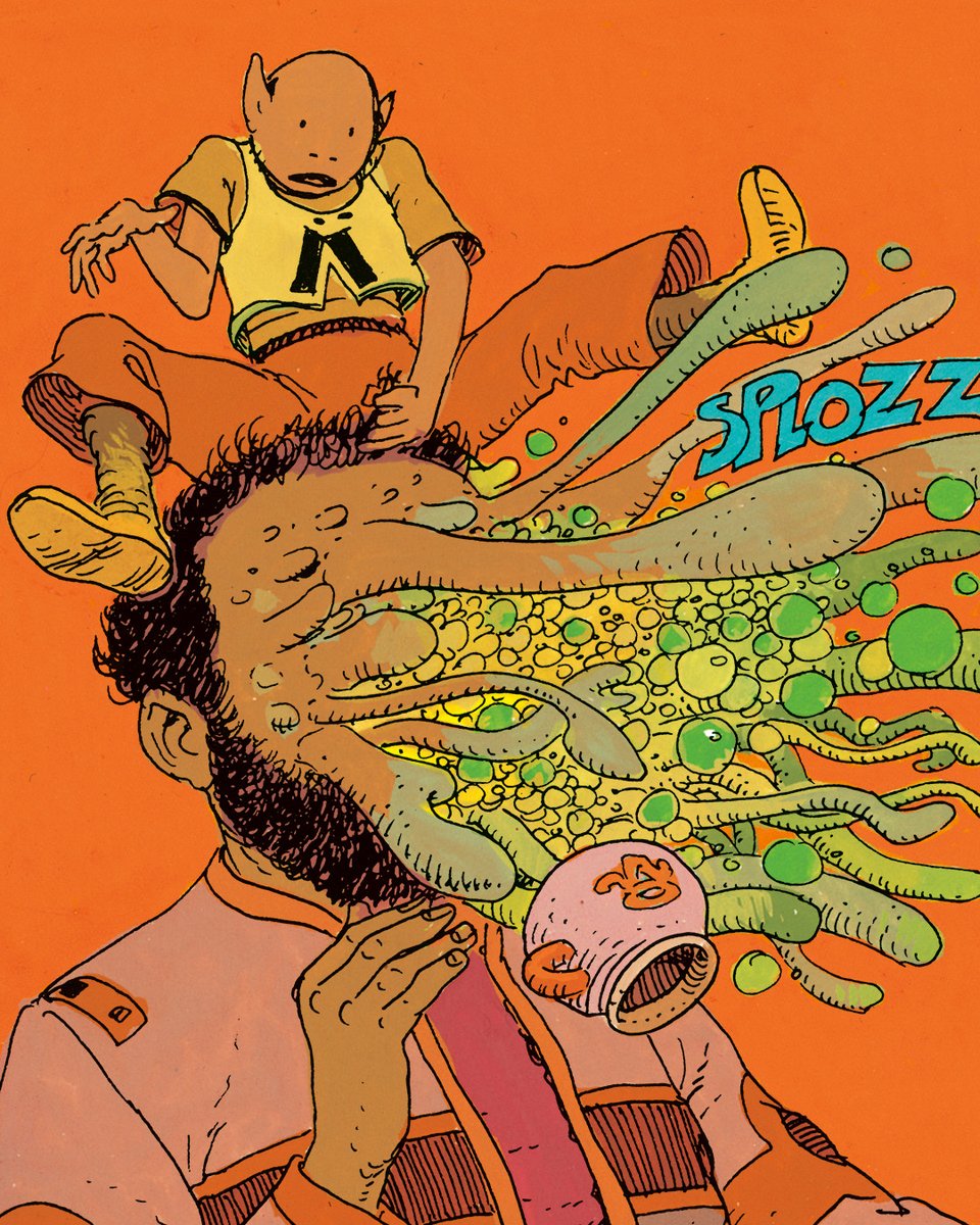 It's Monday. It's Mœbius. It's #MoebiusMonday.

Artwork from "Escale sur pharagonescia", originally published in Metal Hurlant n°47 (January 1980). Colors by Nikita Mandryka.

It's not too late to join the Metal Movement: kickstarter.com/projects/human…