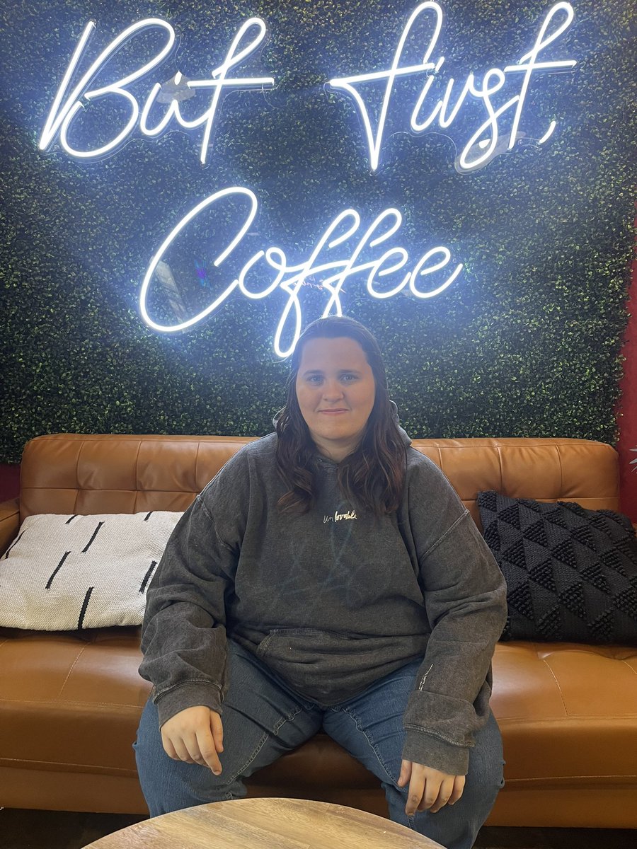 captainswan58's tweet photo. I did a little photo shoot at my local coffee shop yesterday in some merch❤️ @MichaelVlamis #Vlambase https://t.co/3N3fH3kySn
