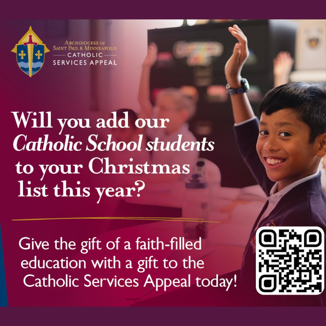 Your gift to the Catholic Services Appeal can help provide a faith-filled education to students who need it most. Together, we can support their growth in faith and learning. Learn more and consider giving today: gift.archspm.org