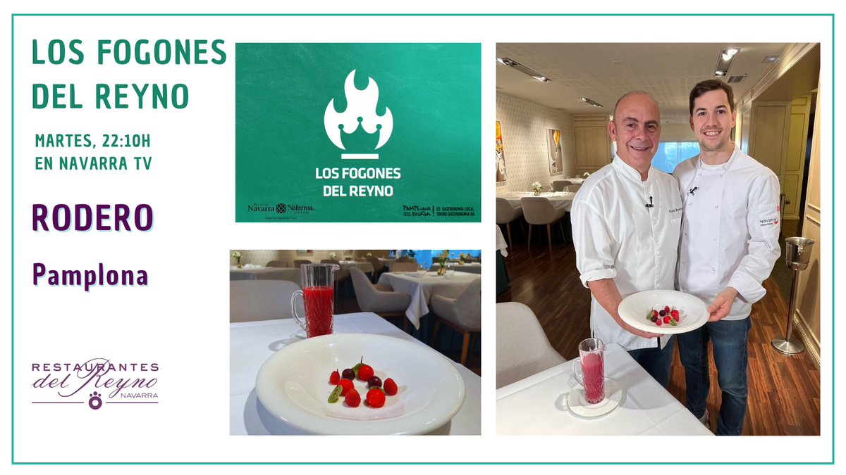Hoy #LosFogonesDelReyno el chef
<a href="/KoldoRodero/">Koldo Rodero</a> preparará un sorprendente plato👇
👌 Sopa de remolacha con manzana y <a href="/quesoroncal/">Queso Roncal</a>  
📺 Martes 22:10h en <a href="/NavarraTV/">Navarra Televisión</a> 
👉Producido por  #RestaurantesDelReyno
🎬 Con apoyo de <a href="/VisitNavarra/">Visit Navarra</a> y <a href="/VisitPamplona/">Pamplona - Iruña Turismo</a>