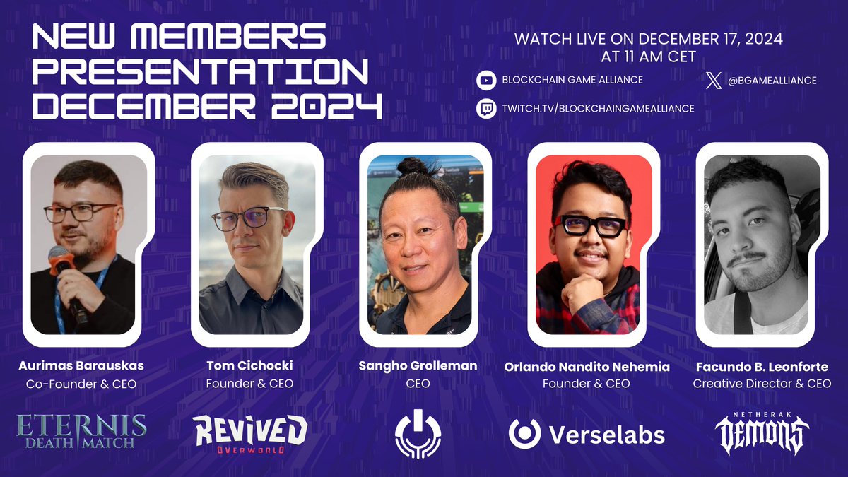 🌟 Save the Date! Get Ready for the BGA's Exciting New Members Unveiling on December 17, 2024, at 11:00 AM CET! 🎮✨

📍 Join us online to meet the fresh faces of the BGA community and explore their groundbreaking projects. Connect and gain insights into the future of Web3