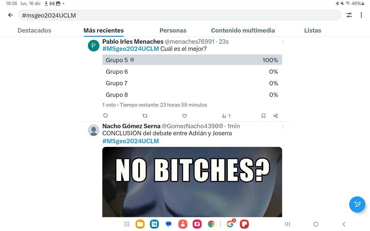Lopez17Jaime's tweet photo. No hay necesidad de votar más, el grupo 5 ya ganó. STOP THE COUNT #TrumpforMUFPS #msgeo2024UCLM https://t.co/klurvBHYiO