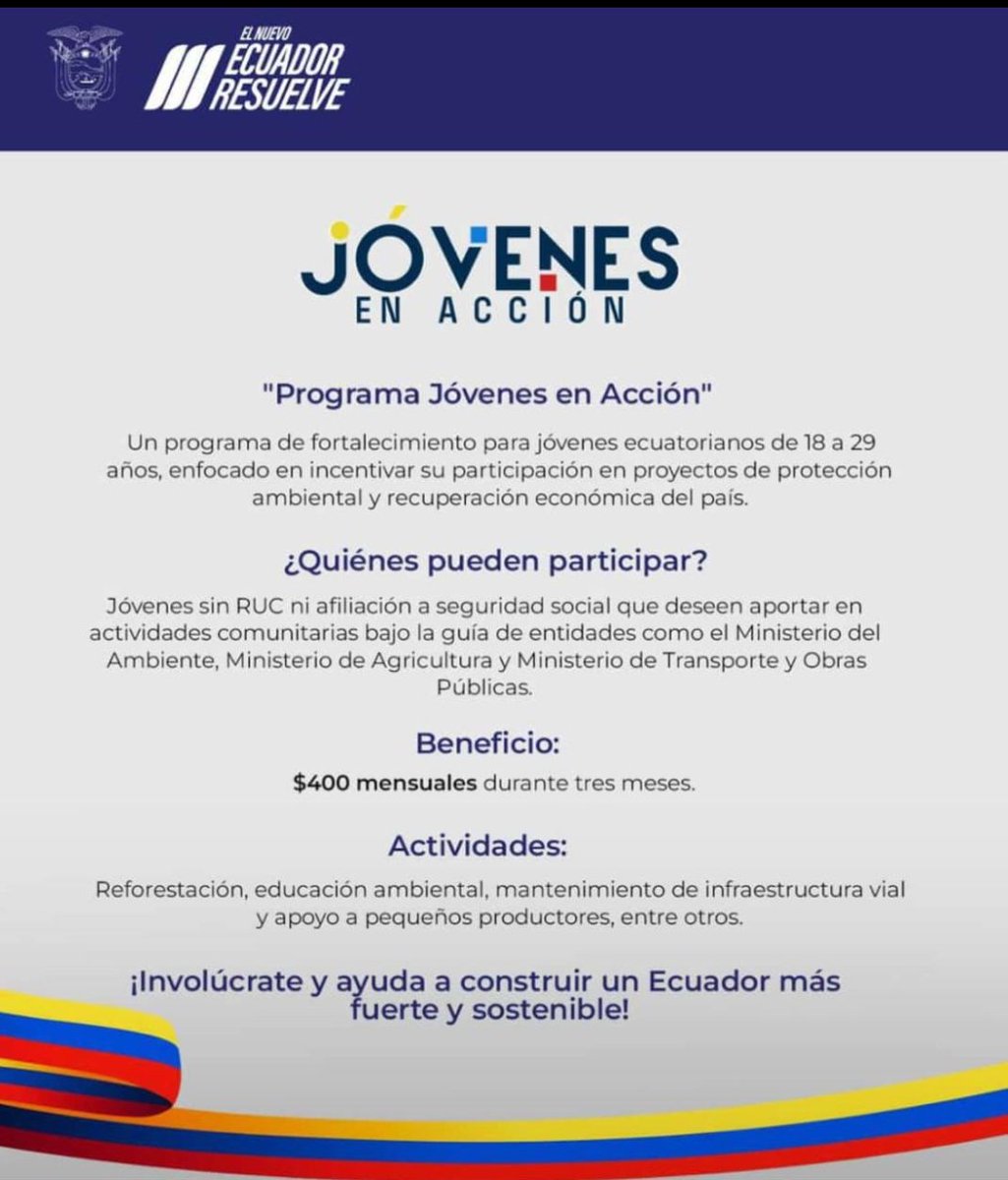 ¿Entonces Noboa repartirá 400 dólares a 83 mil jóvenes para que hagan "actividades comunitarias" por tres meses, coincidentemente cuando faltan 3 meses para las elecciones? Aquí Noboa está cometiendo como una docena de delitos ¿La fiscalía, el CNE o la contraloría no harán nada?