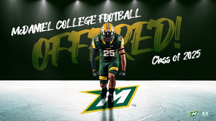 Blessed to have received an offer from McDaniel College! 
<a href="/CPiercy4/">Coach Dale Piercy</a> <a href="/TopKnight44/">Kevin Tucker</a> <a href="/McDaniel_FB/">McDaniel College Football</a>