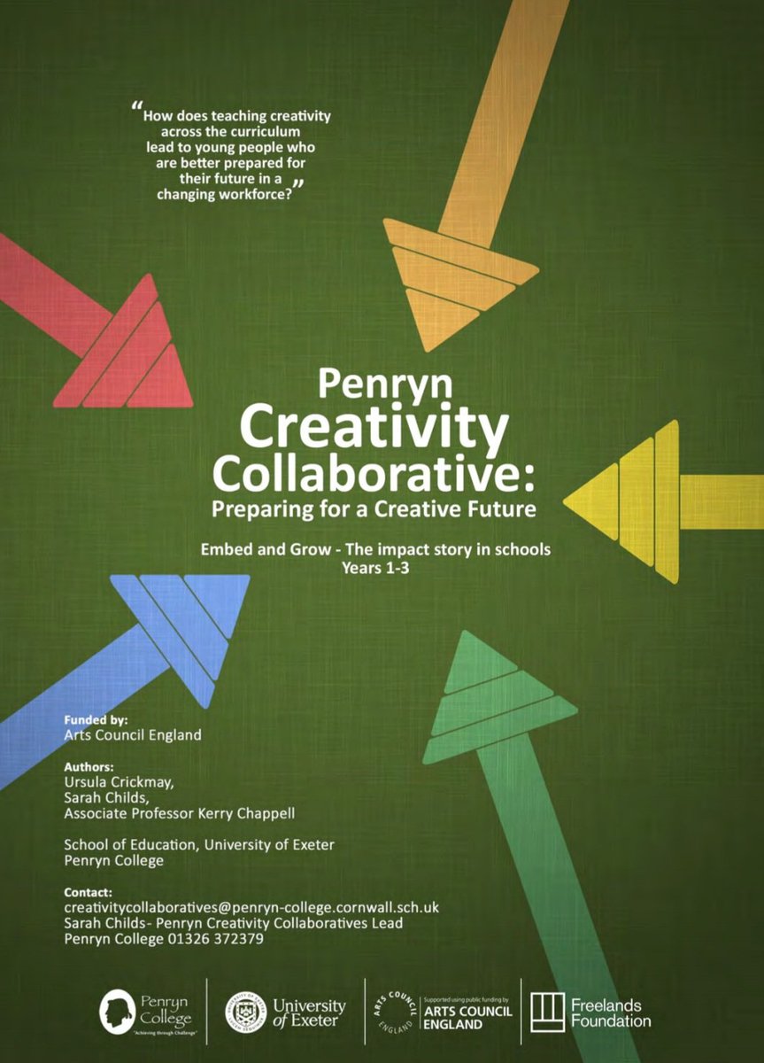 Sarah Childs (@schildsmusic) on Twitter photo I am excited to share the Years 1-3 Penryn Creativity Collaborative Report, which shows how the partnership between teachers, researchers
and industry has boosted creativity in schools 👉 bit.ly/3ZWQ4wo #creativitycollaboratives <a href="/KerryChappell1/">Kerry Chappell</a> <a href="/UrsulaCrickmay/">Ursula Crickmay</a> I am excited to share the Years 1-3 Penryn Creativity Collaborative Report, which shows how the partnership between teachers, researchers
and industry has boosted creativity in schools 👉 bit.ly/3ZWQ4wo #creativitycollaboratives <a href="/KerryChappell1/">Kerry Chappell</a> <a href="/UrsulaCrickmay/">Ursula Crickmay</a>