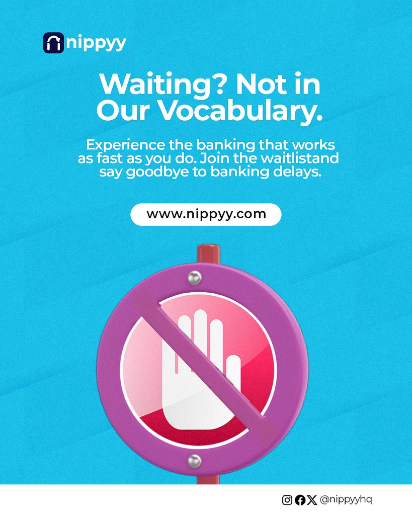 nippyyverse's tweet image. Waiting? Not in Our Vocabulary.
At Nippyy, we’re all about instant access and real-time service.
No more waiting around for transactions to go through.
Experience banking that works as fast as you do.
Join the waitlist and say goodbye to banking delays.
Link in bio.
