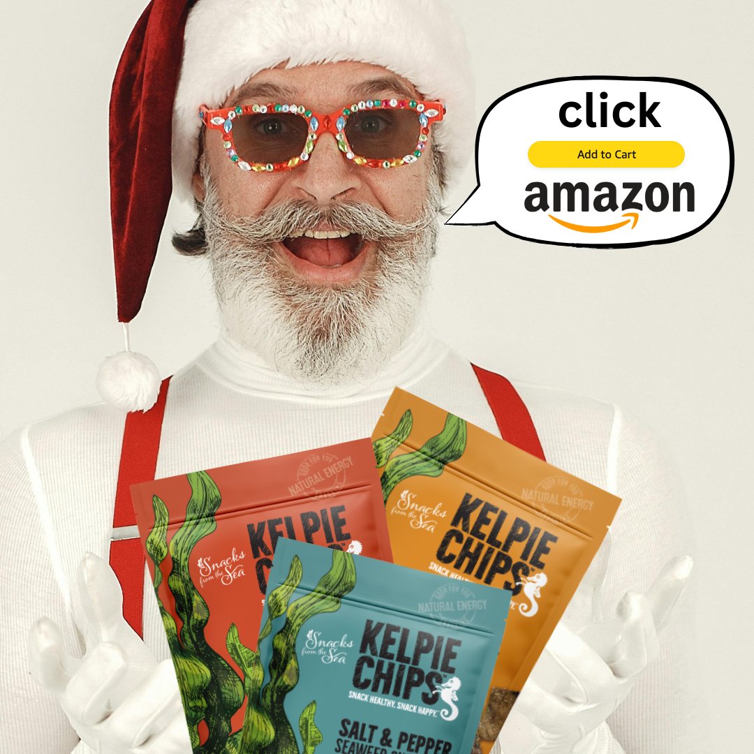 kelpie_chips's tweet photo. Even Santa Claus is excited to share the healthy benefits of Kelpie Chips with the world.  Leave some for him by the chimney…he needs some healthy snacks.  Click “add to cart” on Amazon! https://t.co/opH7skx1zm
#kelpiechips #SantaClaus #healthysnacks #nutrientrich https://t.co/BPqIJAxpL1