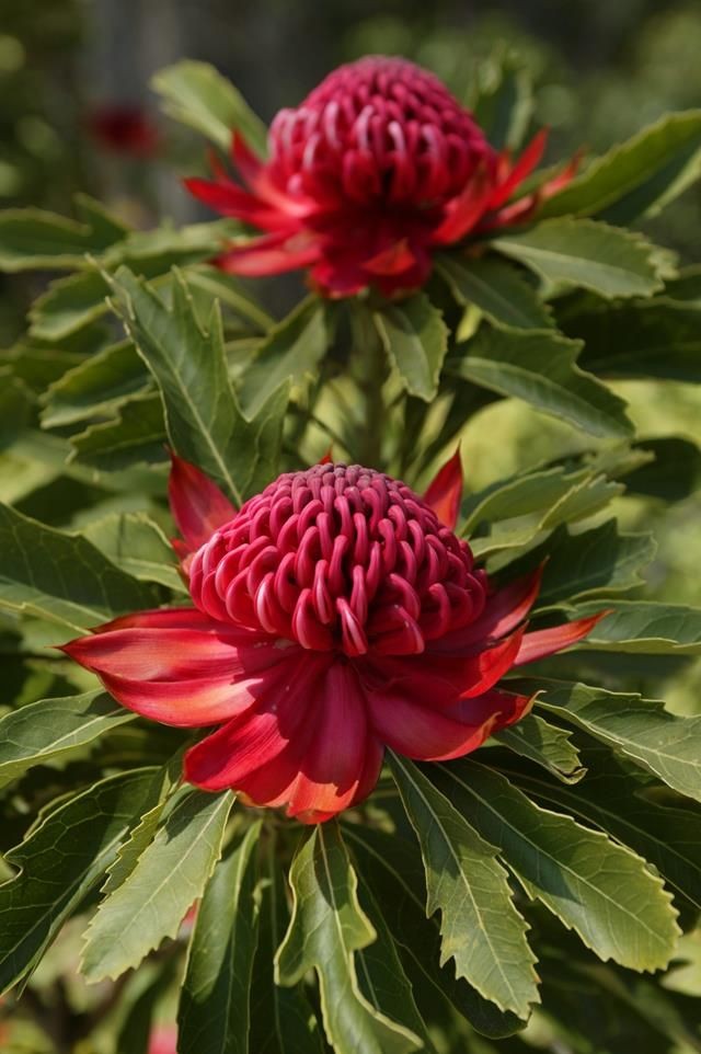 Untamedpath's tweet photo. "The striking beauty of the Waratah (Telopea speciosissima), the floral emblem of New South Wales, Australia. #waratah #telopea #nswflora #australiannative #redflowers #wildflowers" https://t.co/z5hFijBzow