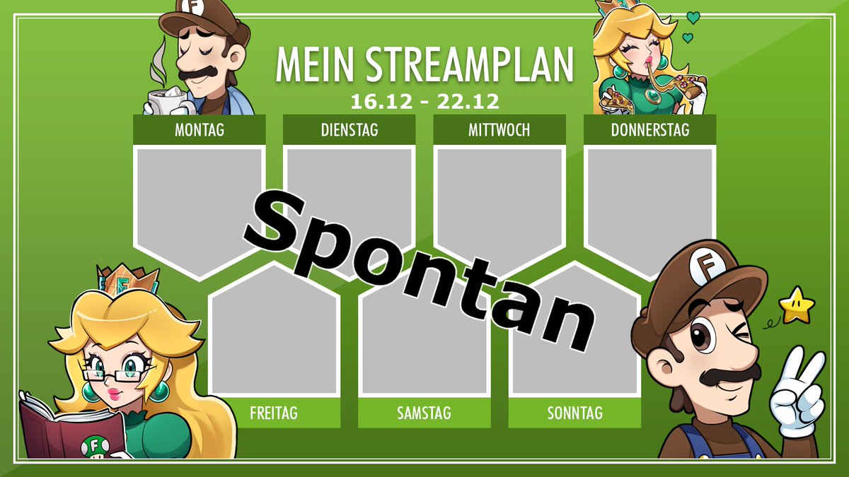 Da ich momentan im Urlaub und nicht an meinem normalen Setup bin, gibt es diese Woche nur spontan Streams. Neben DBD werde ich auch versuchen, ein paar andere Spiele einzustreuen.
Haltet also auch Vormittags die Augen offen. 
Auf eine schöne Woche 💚
Euer Nicraa