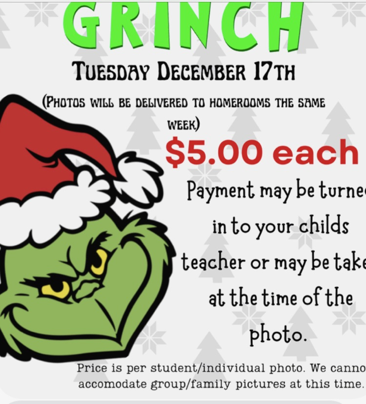 BaylessLISD's tweet photo. Reminder! Students can get the picture taken with the Grinch on December 17. https://t.co/1Im95TRKQR