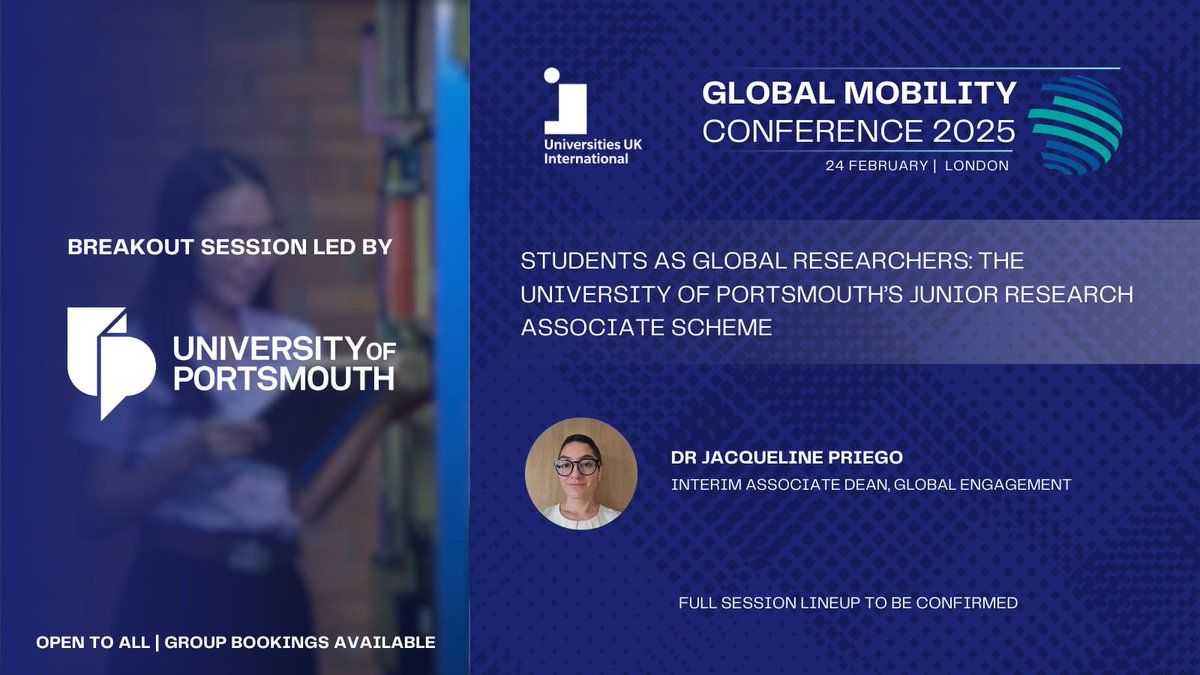 Jacqueline Priego ☕ (@jacqpriego) on Twitter photo I am looking forward to speaking at <a href="/UUKIntl/">Universities UK International</a>’s Global Mobility Conference 2025. (#Global2025) on 24 February 2025! Join us at #Global2025 and see the full agenda 👉 Global Mobility Conference 2025 (universitiesuk.ac.uk) I am looking forward to speaking at <a href="/UUKIntl/">Universities UK International</a>’s Global Mobility Conference 2025. (#Global2025) on 24 February 2025! Join us at #Global2025 and see the full agenda 👉 Global Mobility Conference 2025 (universitiesuk.ac.uk)