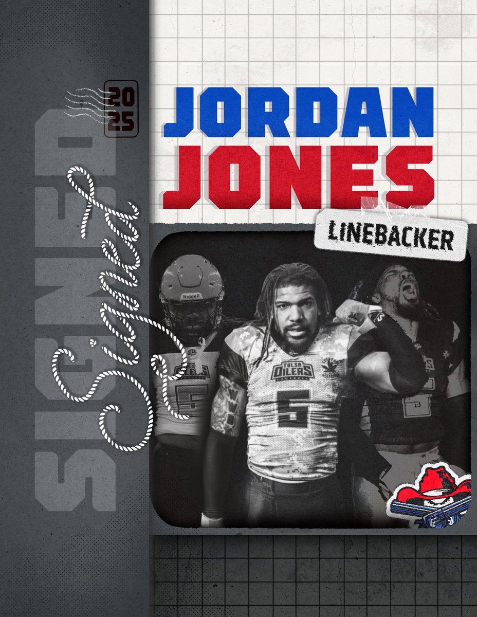 We are proud to announce the signing of Jordan Jones to the 2025 Gunslingers roster!

 ❝Jordan is by far one of the best, if not the best linebacker in all of indoor football. Lucky to have him join us for 2025.❞ - HC Tom Menas