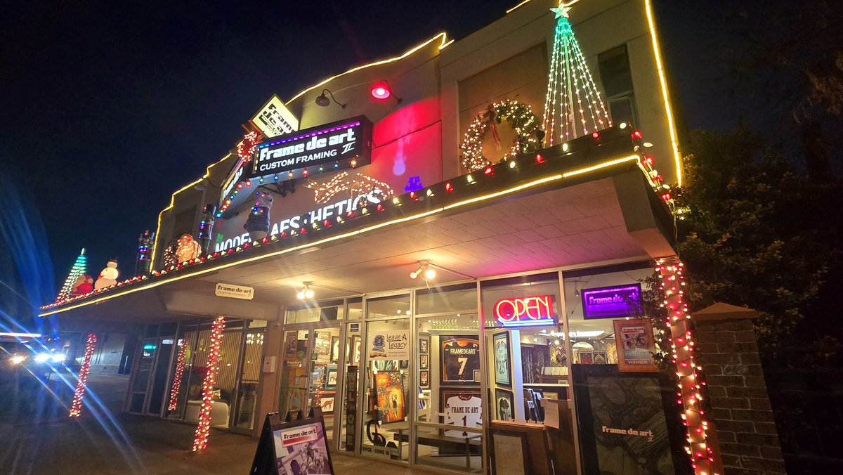 FrameDeArt's tweet photo. We just entered the Greater Englewood Chamber’s Deck the Halls Holiday Decorating Contest!  We’re having so much fun this holiday season, getting festive for the holidays!  

#Holidays #LightingContest #DecktheHalls #Christmas #santassleigh #Denver #Colorado #framing #customframing #pictureframing #art #decor #walldecor #milehighcity #cityofdenver #cityofEnglewood #shoplocal #shopsmall 

@Truvueglazing
@NewsEnglewoodCO
@EnglewoodCh