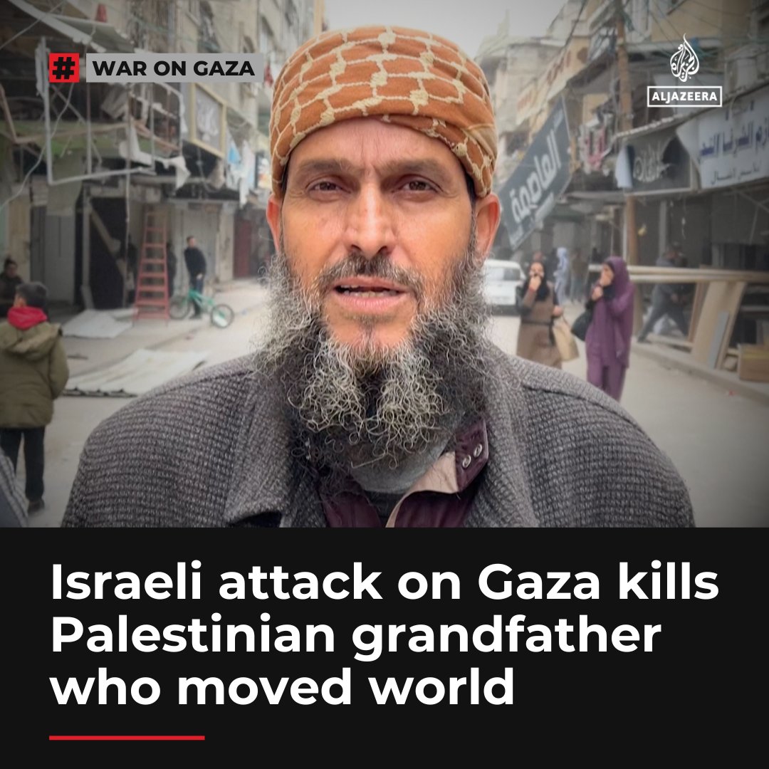 ‘Soul of my soul’

Israeli attacks in Gaza kill Khaled Nabhan, a Palestinian man who became widely known after a video showed him kissing the eyes of his slain granddaughter.

🔗: aje.io/60m295