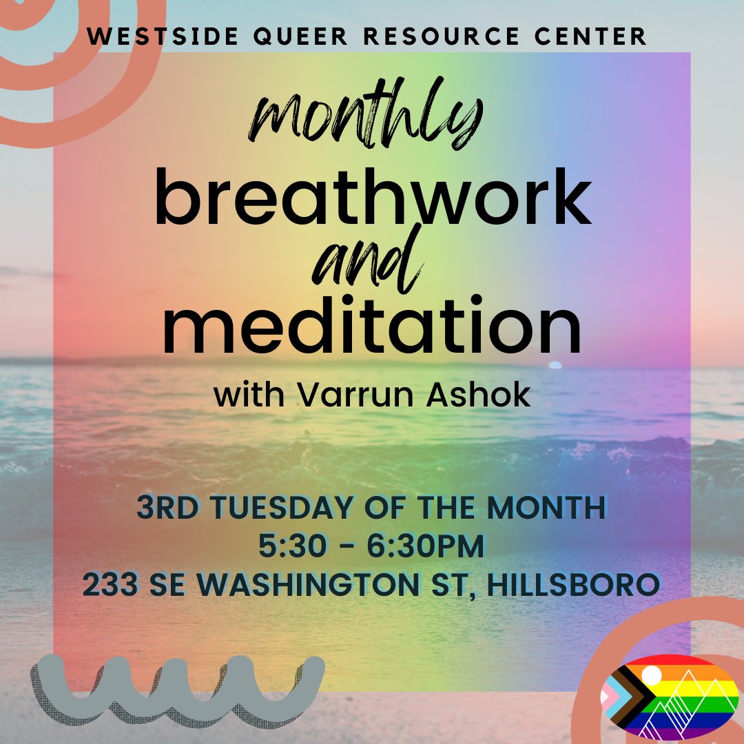 WestsideQRC's tweet photo. Need some centering during the holiday season? Come join us for some mindfulness and relaxation!
Tomorrow night is our monthly breathwork and meditation practice run by Varrun Ashok. 

 #Mindfulness #Breathwork #Meditation #HolidayWellness https://t.co/B3Uu6TFWPl