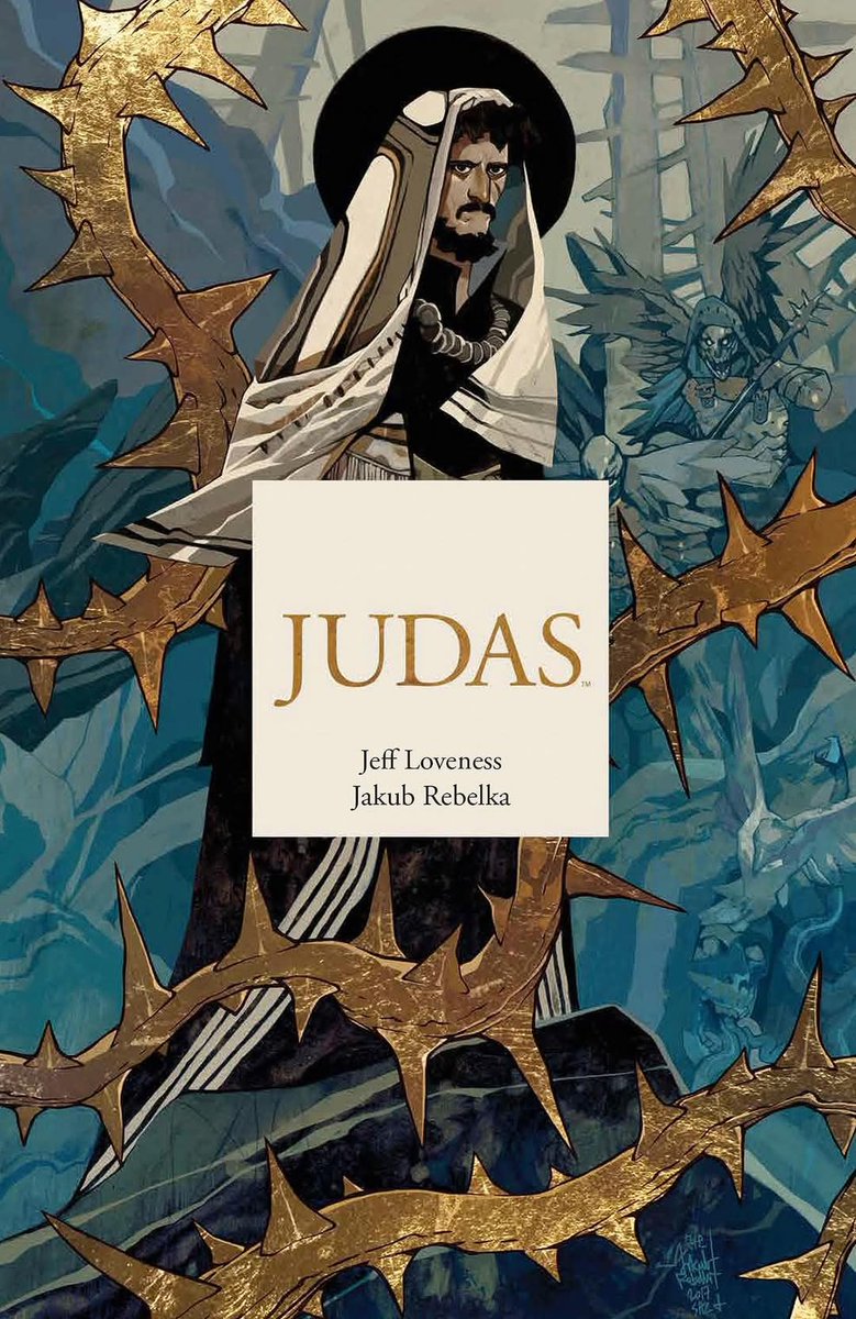 Brucelitleblog's tweet photo. Je tiens le JUDAS de @JeffLoveness et @JakubRebelka2 comme ma meilleure lecture comics 2024. J'ai tellement aimé, que j'en ai offert un exemplaire à Frank Miller (qui a adoré). Il est donc normal, qu'à quelques jours de noël, Judas ferme le bal des interviews 2024. 
@404graphic_ https://t.co/ebRs9ristH