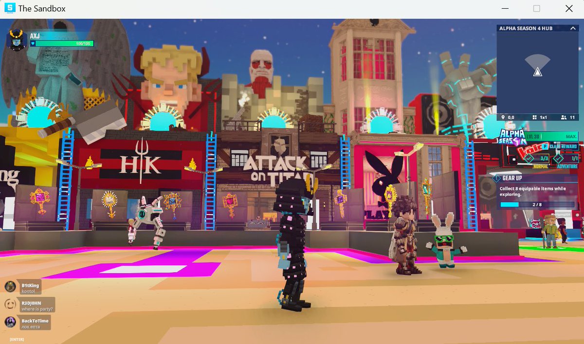 🥳🎊 Partying it up at the Alpha Season 4 bash in <a href="/TheSandboxGame/">The Sandbox</a> Hub! The metaverse knows how to throw a party! register-landings.sandbox.game/alphaseason4-s… #TheSandbox #AlphaSeason4 #AS4SocialChallenge