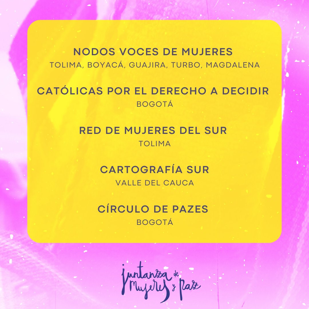 Esta juntanza no es solo un espacio, sino un tejido vivo de organizaciones comprometidas con el cambio social, la defensa de los territorios y la justicia. Aquí te presentamos a quienes caminan en esta construcción de paz.