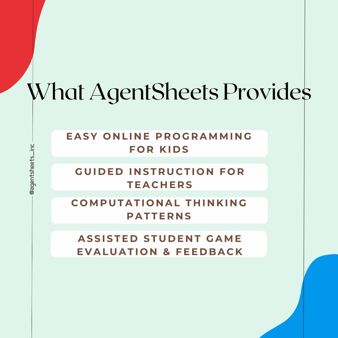 AgentSheets's tweet image. AgentCubes makes it easy to teach and learn coding! Our latest exploration is to make it easier to grade student games and give useful feedback and assistance. Hear all about it at our SITE2025 paper session!

#AgentSheets #CodingForKids #AgentCubes #ScalableGameDesign  #SITE2025