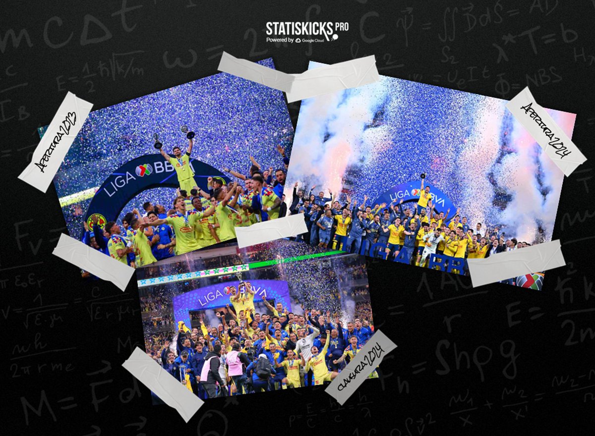 statiskicks's tweet photo. AMÉRICA, EL PRIMER TRICAMPEÓN EN TORNEOS CORTOS DE LIGA MX, HILO ESTADÍSTICO.
