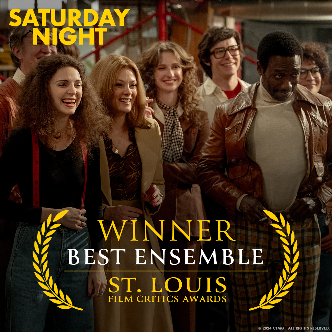 Dream team. 💛 Congratulations to the cast of #SaturdayNightMovie for winning Best Ensemble at the <a href="/STLFilmCritics/">StLFCA</a> Awards!
