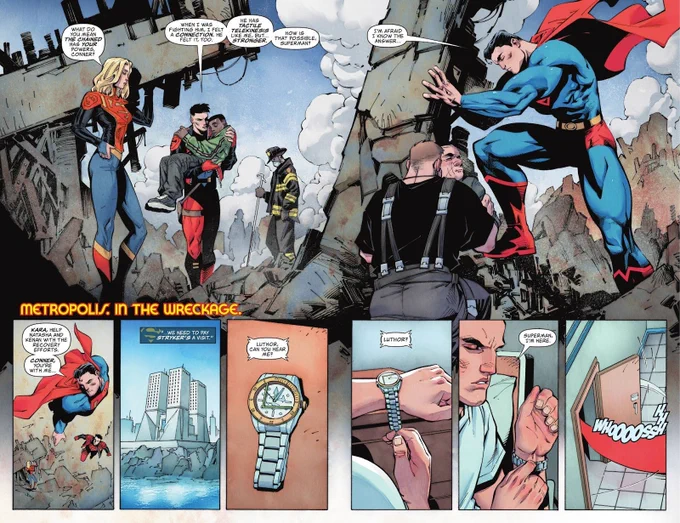 Superman double-page spreads from last year 
