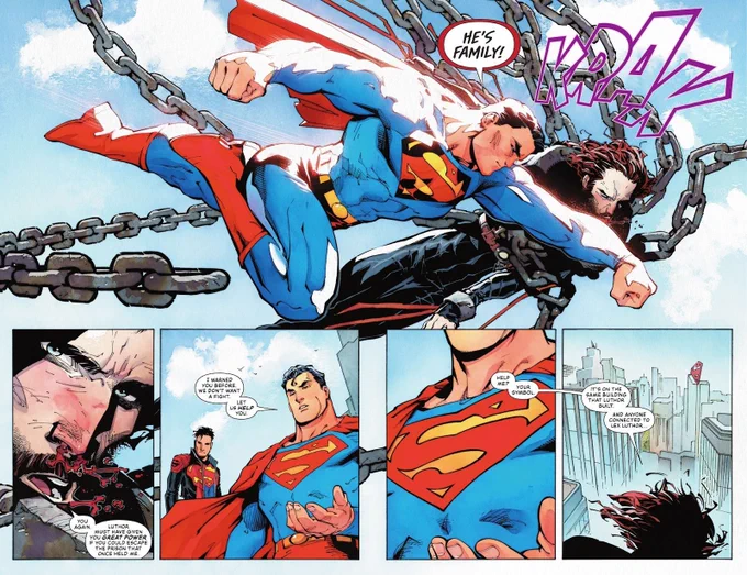 Superman double-page spreads from last year 