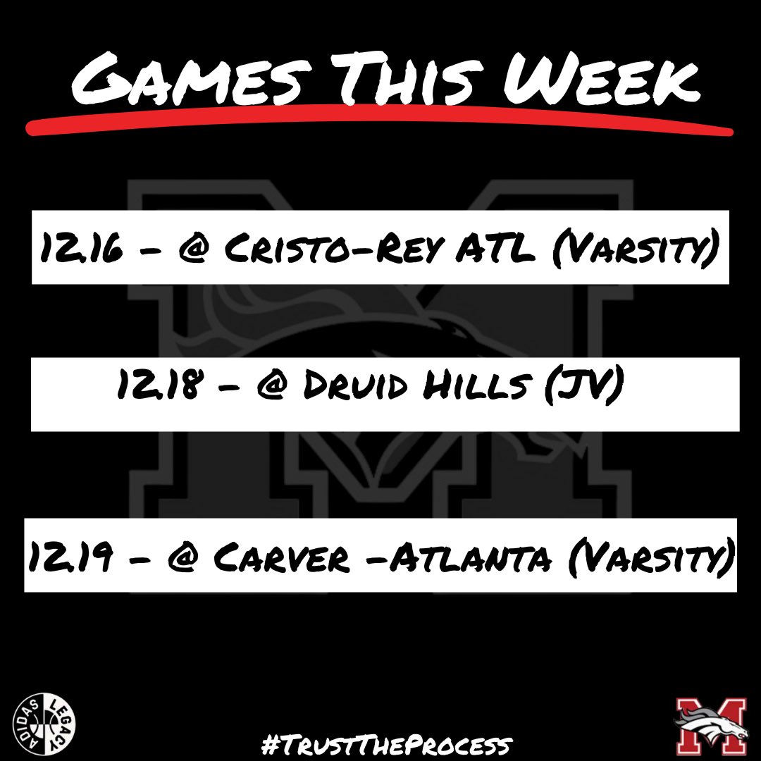 📆- This weeks games ! Catch your Mustangs in action before the break !