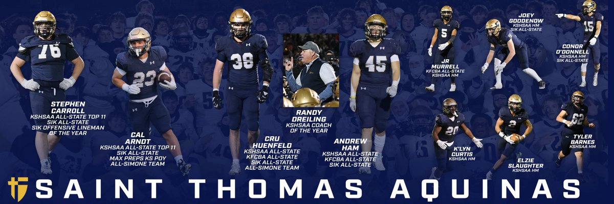 All-State accolades roll in for our State Champion Football team. Congrats to the entire team and coaching staff!! #stasaints #goaquinassaints