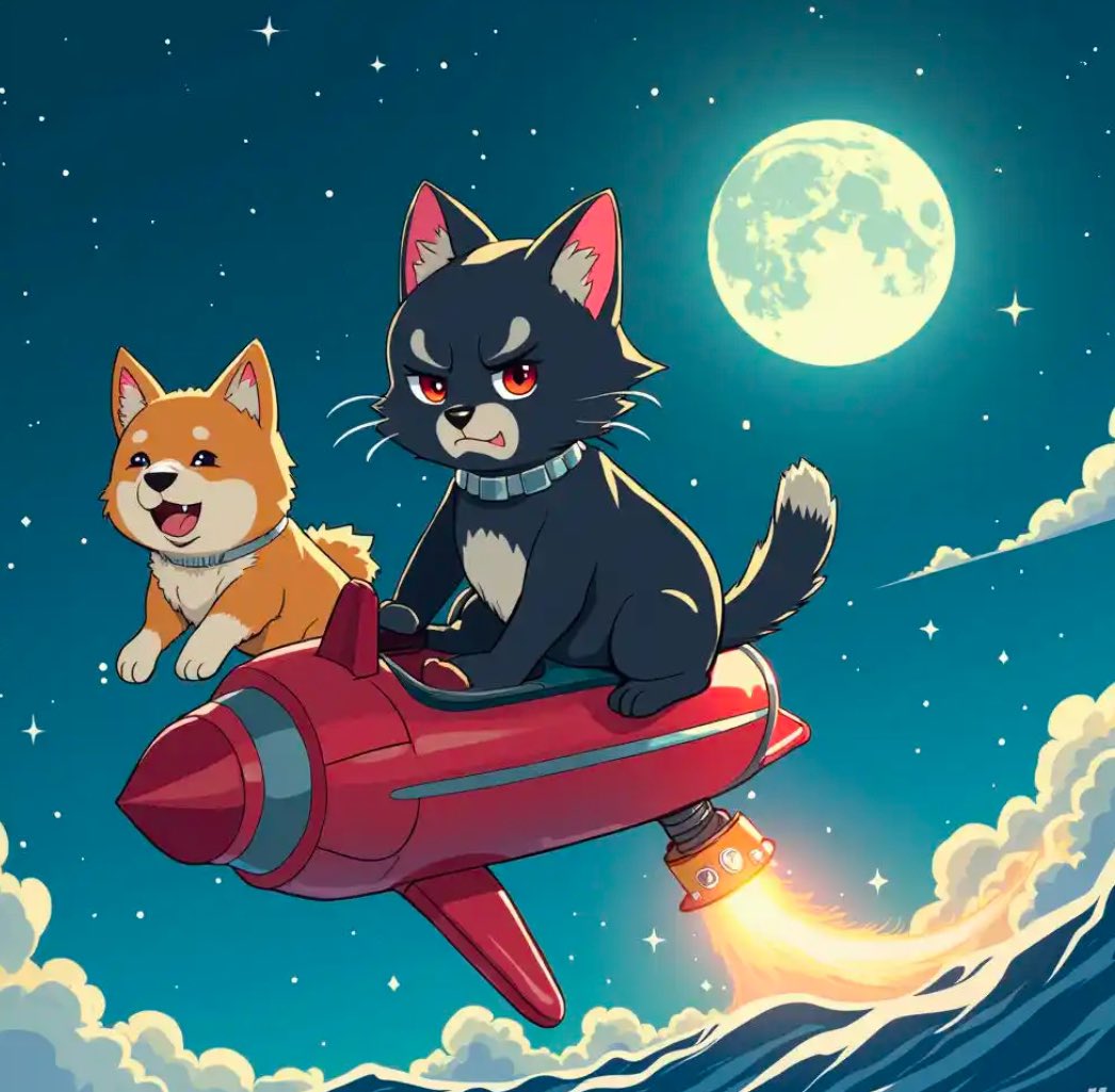 CatitudeCoin's tweet photo. To the moon! No cats left behind. Dogs on the other hand…no room https://t.co/kKuWYGv8jb