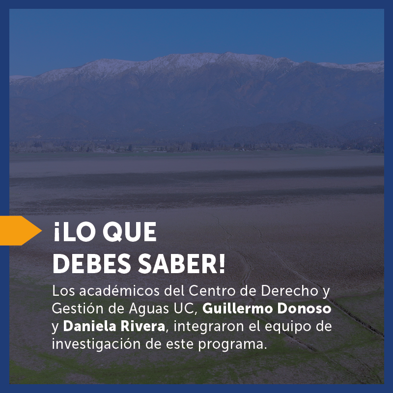 _CDGA's tweet photo. #RolPúblicoUC El @mop_cl, a través de la Dirección General de Aguas (2023-2024) adjudicó al CDGA UC el Programa de continuidad al fortalecimiento de la Comunidad de Aguas Subterráneas Sector Hidrogeológico de Aprovechamiento Común Laguna de Aculeo. https://t.co/iOFrf0dCwD