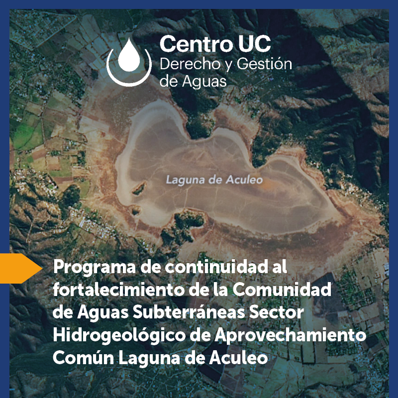 _CDGA's tweet photo. #RolPúblicoUC El @mop_cl, a través de la Dirección General de Aguas (2023-2024) adjudicó al CDGA UC el Programa de continuidad al fortalecimiento de la Comunidad de Aguas Subterráneas Sector Hidrogeológico de Aprovechamiento Común Laguna de Aculeo. https://t.co/iOFrf0dCwD