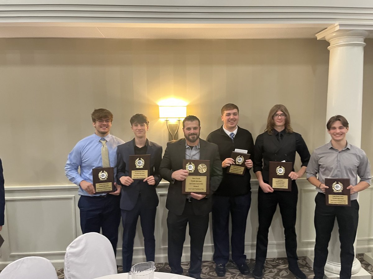 Congratulations to our Lake County TD Club 1st team recipients…
Andrew Darch, Drew Rossman, Ryan Meitzner, Lucas Marti, Logan Ruscin, Ralph Jackson(not in picture), and Jake Beal(not in picture)
#DevilUp