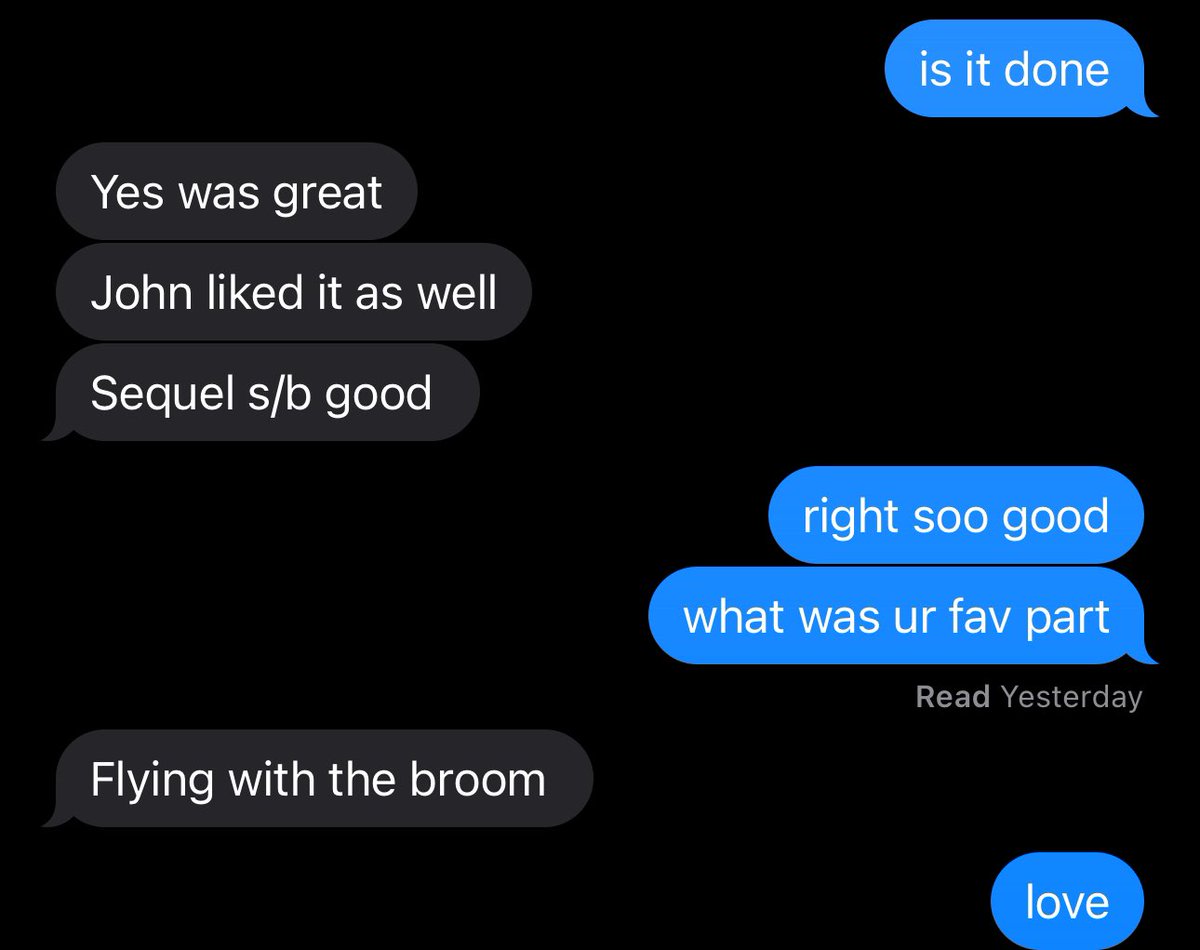 sarahhm96's tweet photo. my parents saw wicked yesterday. my moms favourite part was: “flying with the broom” https://t.co/u9wIEicn8a