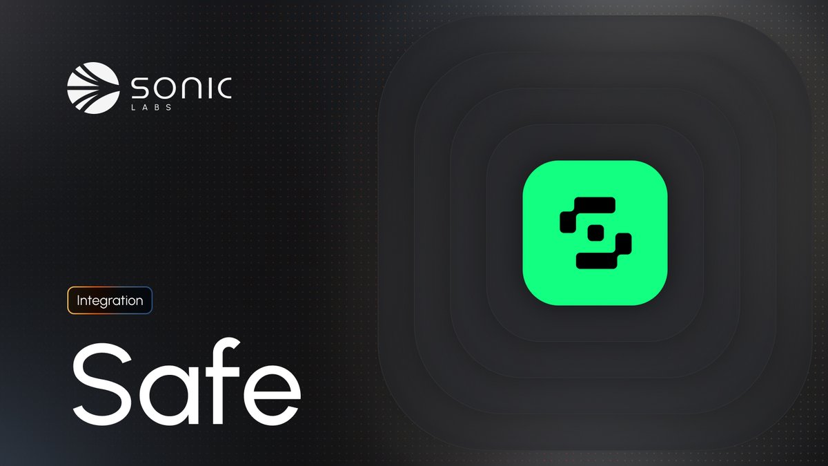 Developers, @Safe is now on Sonic! Create your secure, multi-signature  smart contract wallets now and prepare your apps for the public mainnet  launch. 🔒 https://t.co/96Y3CflF3D