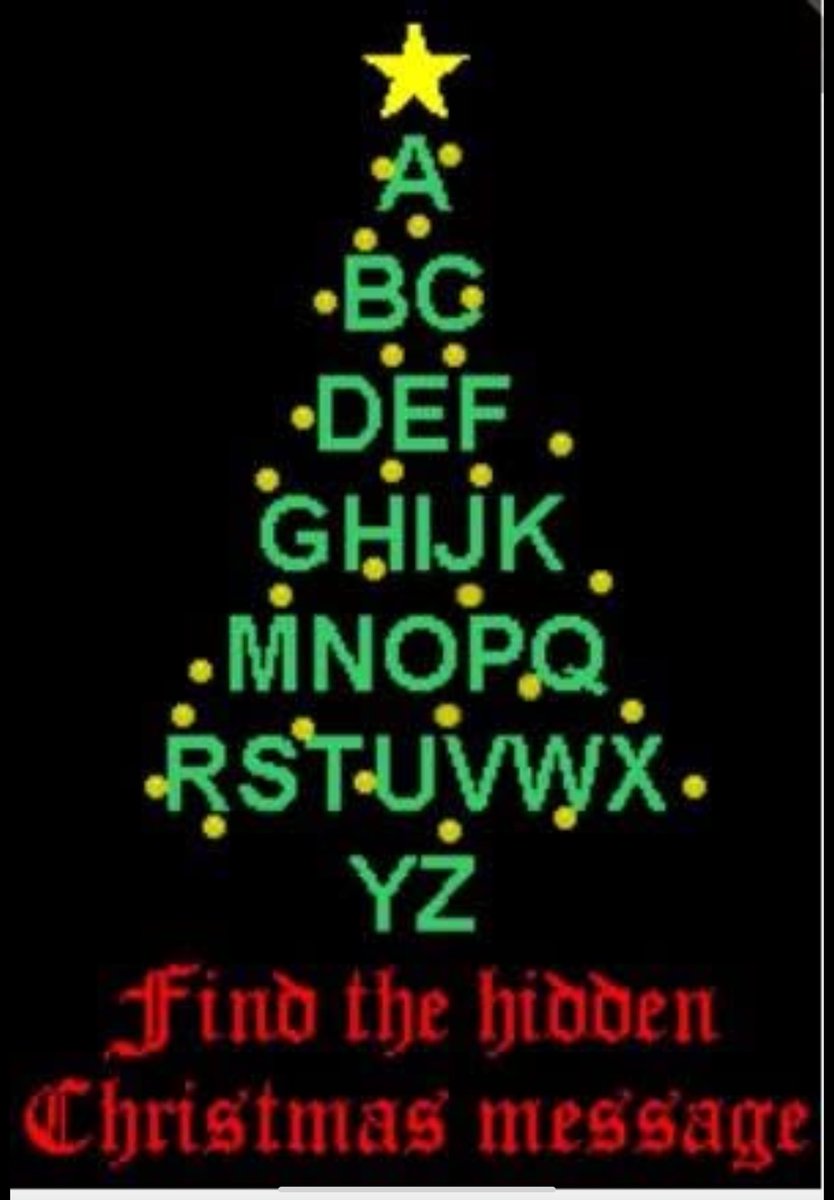 Find the hidden Christmas message. An oldie repeated!