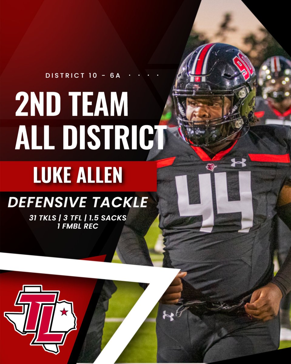 TylerLegacyFB's tweet photo. 2nd Team All-District 10-6A Defense
Jacob Harris @Nathaniel_Kirk7 Luke Allen @garner_simeon 
#GiveEmHellTL https://t.co/0cN7aN6KyH