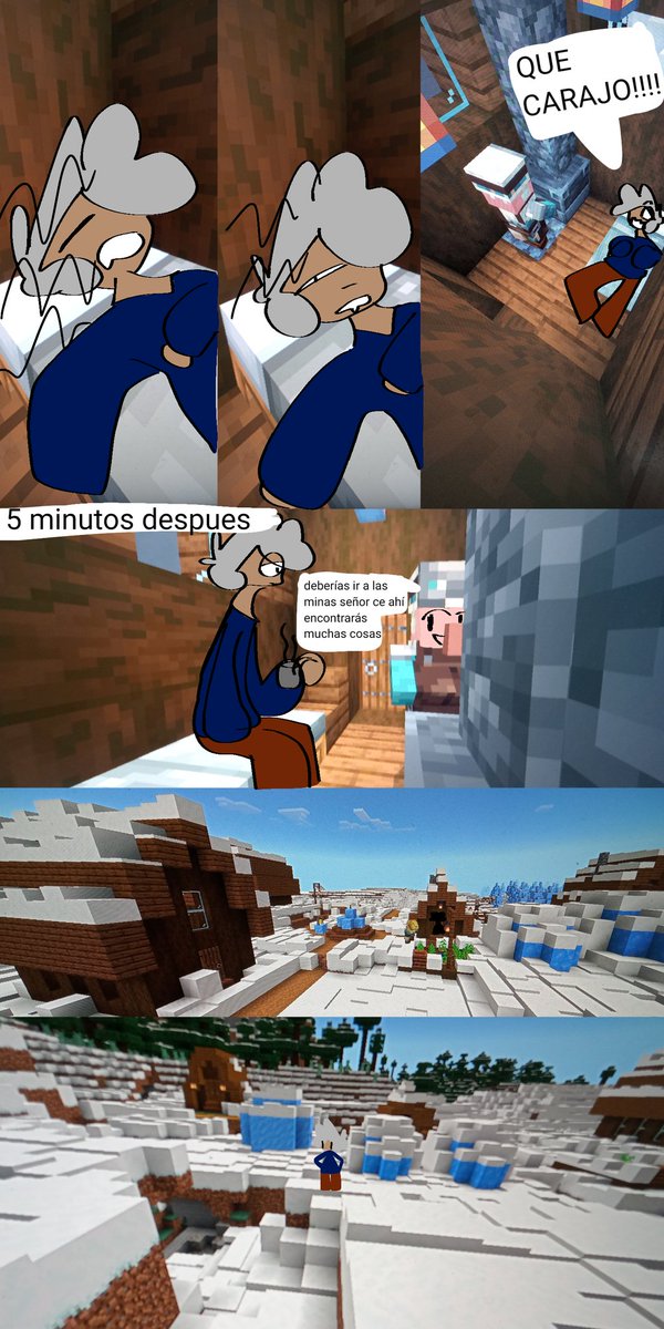 Aku_comics_by's tweet image. Terminé el cómic ayer en la noche 
Espero os guste xd
Episodio2:que es eso?
#comic #Minecraft #Minecraftcomic #History #oc